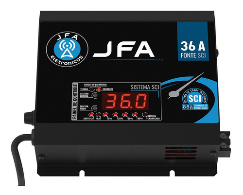 Fonte E Carregador Jfa 36a Automotiva Slim Sci Bivolt