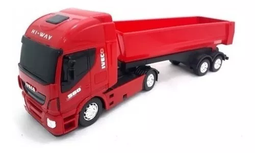 Caminhão Brinquedo Iveco Basculante Caçamba Hi-way Miniatura