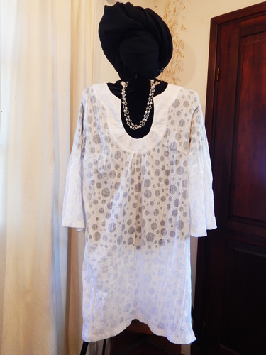 Blusa En Bambula Blanca + Perlas * Summer Vibes Flowingraff