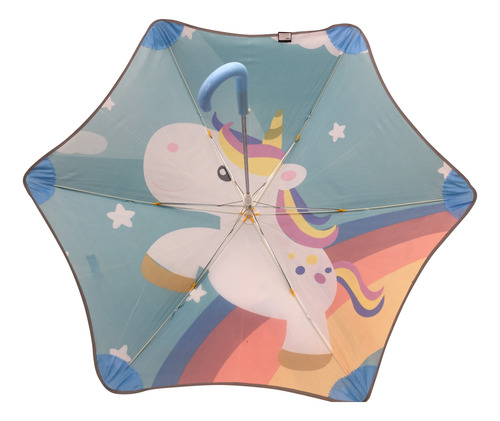 Paraguas Infantil 6 Varillas,borde Reflectivo Varios Diseños