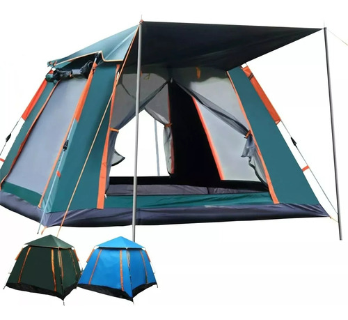 Barraca De Camping Acampamento 4/5 Pessoas Joyfox Ba-201 Verde