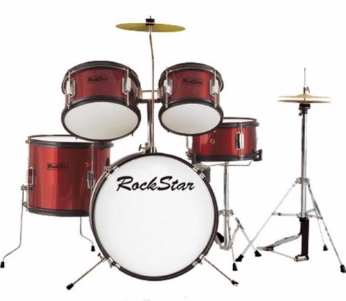 Batería Acústica Mediana Rockstar Junior 5 Pz En Tiendasciti