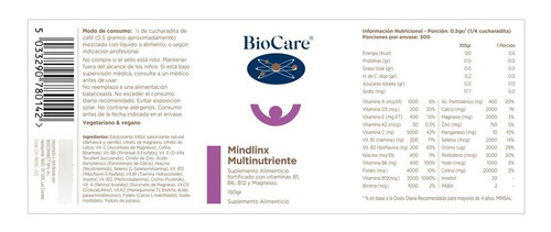 Imagen 3 de 3 de Vitaminas - Mindlinx Multinutriente En Polvo