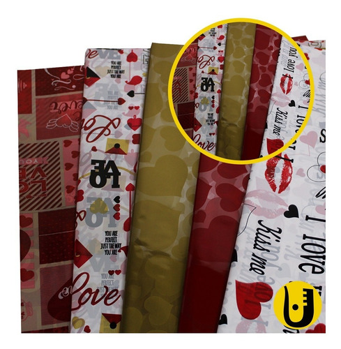Imagem 2 de 2 de Kit 50 Poli Sujinho Cores + 50 Poli Sujinho Estampado Love