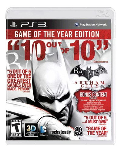 Jogo Seminovo Batman Arkham City Goty Edition Ps3 (Recondicionado)