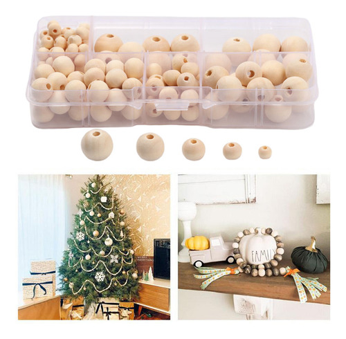 300pcs Cuentas De Madera For Manualidades, Cuentas Naturale