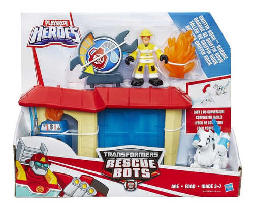 Playskool Heroes Transformers Rescue Bots Garagem Bombeiro