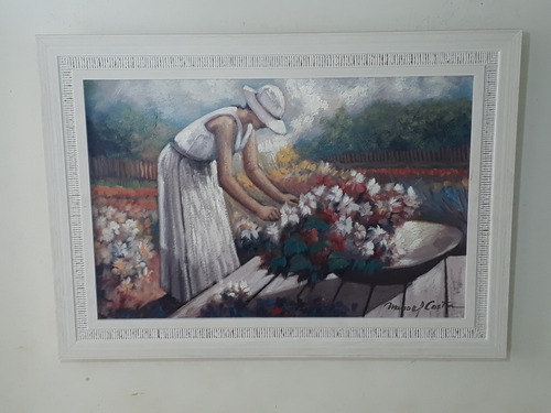 2360- Manoel Costa Ost 72x52cm Com Moldura - Floristas. (Usado)