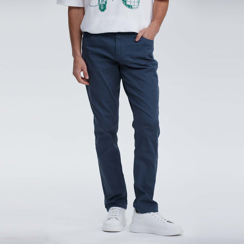 Jeans Hombre Slim Color Petroleo Fashion's Park