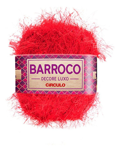 Barbante Barroco Decore Luxo Peludinho Círculo Crochê 280g Cor Paixão