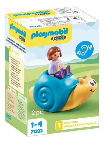 Figura Armable Playmobil 1.2.3 Caracol 2 Piezas 1