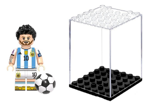 Figura Muñeco Con Vitrina Lionel Messi / Cristiano Ronaldo 