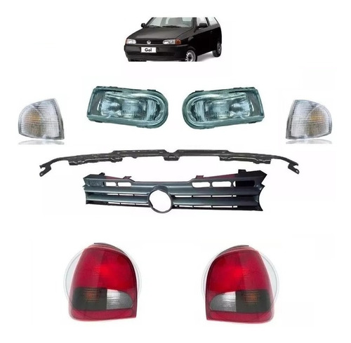 Combo Optica Giros Parrilla Faros Trasero Gol 96 97 98 99