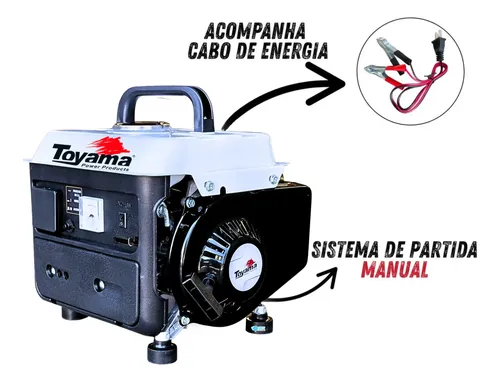 Gerador A Gasolina - Tg950th - 220v - 850w - 63 Cc - Toyama