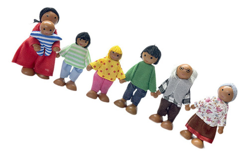 M Juego Familiar De Muñecas De 7 Uds., Muñecas En Miniatura,