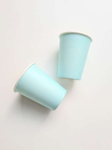 20 Vasos Descartables Color Pasteles Surtidos Fiesta Cumple Color Celeste Pastel
