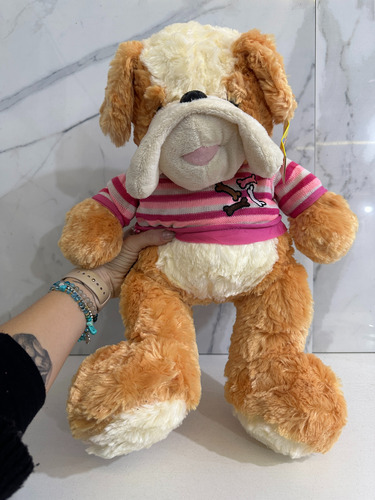 Perro De Peluche Super Suave Sweater Rosa Violeta Rosa