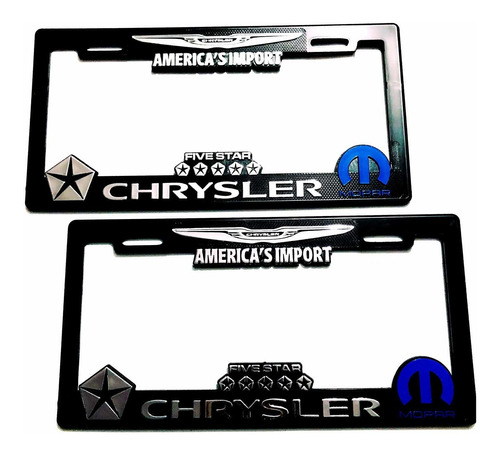 Par (2) Portaplacas Chrysler 300 Pacífica Town And Country