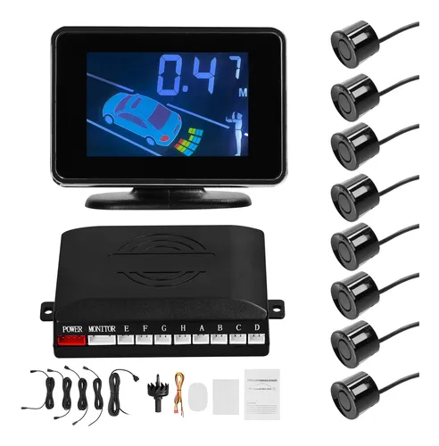 Sistema Radar Estacionamiento Mulcort 8 Sensores Lcd