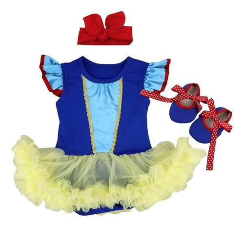 Disfraz Princesa Halloween Navidad Vestido Tutu Con Diadema