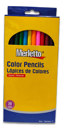 Colores De Madera Merletto 36 Colores 18cm Merletto