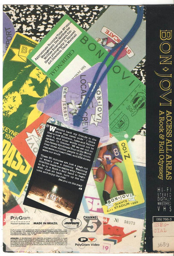 Imagem 2 de 2 de Vhs Dvd Bon Jovi Acess All Areas - Converto - Leia
