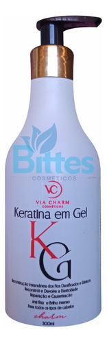 Keratina Em Gel Antifrizz Via Charm Fios Danificados