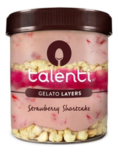 Capas De Helado De Torta De Fresa Talenti 297ml