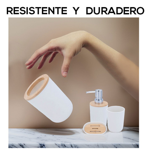 Juego De Accesorios De Baño Kit 4pz Dispensadores Vasos