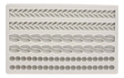 1pcs Molde Silicon Cadena De Perlas Cuerda De Cáñamo Fondant