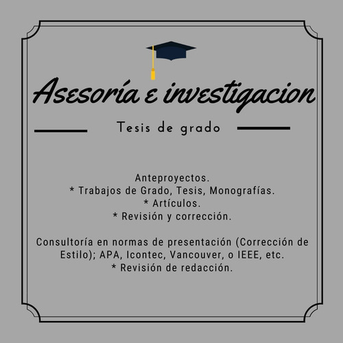 Imagen 2 de 3 de Asesorías Para Artículos, Monografías, Tesis, Ensayos