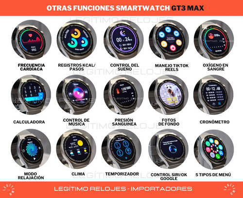 Smartwatch Hombre Gt3 Max Reloj Inteligente Elegante Sport