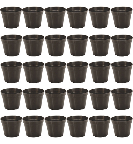 30 Vasinhos Para Suculenta Preto 150ml Imediato