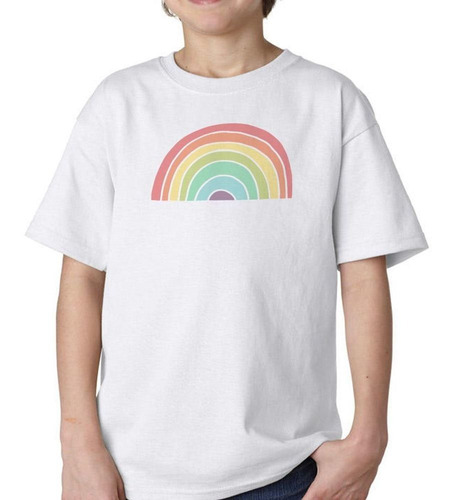 Remera De Niño Arcoiris Varios Colores Dibujo