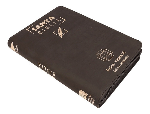 Imagen 3 de 5 de Biblia Rvr95 De Estudio Imitación Piel Negro C/índice/cierre