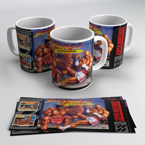 Taza Blanca 11 Oz / Street Fighter 2 Turbo , Snes (1 Pz)