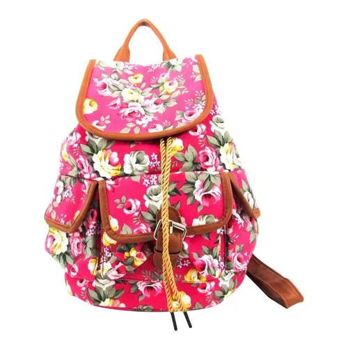 Morral 3 Bolsillos Con Flores