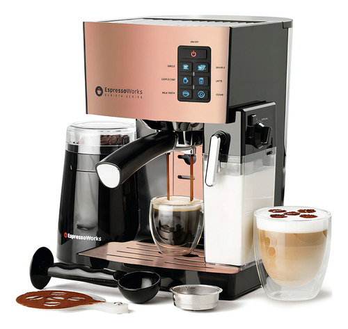 Máquina De Café Expreso, Latte Y Capuchino, 10 Piezas Todo E
