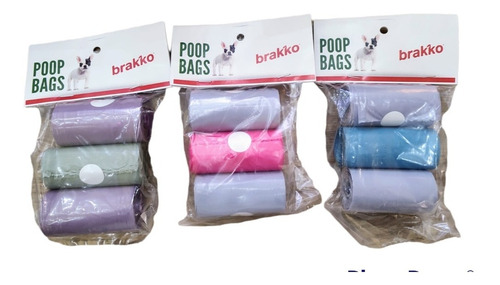 Imagen 1 de 5 de Bolsas Recolectoras Para Mascotas Brakko Poop Bags X 3