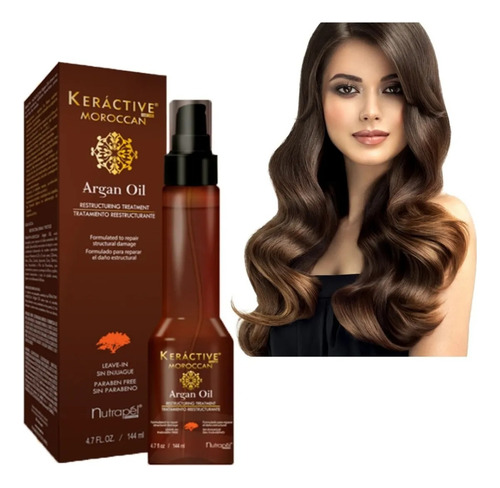 2 Pzas Nutrapel Keráctive Moroccan Argan Oil Serum 144ml