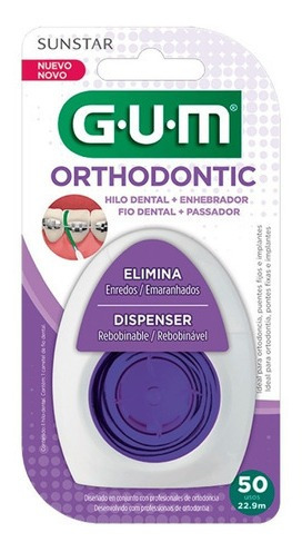 Hilo Dental Para Ortodoncia Gum 3200 Con Enhebrador