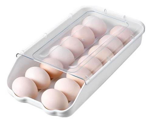 Organizador Huevos Apilable Con Tapa Huevera Refrigerador 20