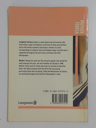 Libro Mother Teresa. Elementary. Longman Famous Lives (Usado)