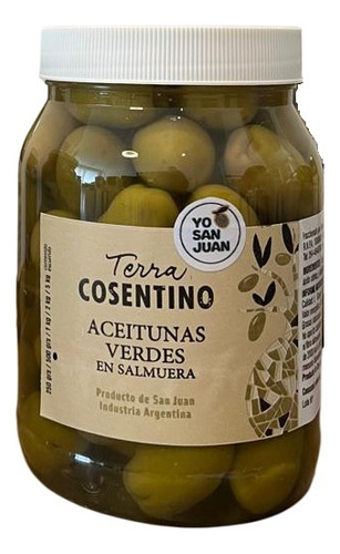 Aceitunas Verdes N°00 X 500gr - Terra Cosentino 