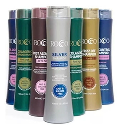24 Pzs Rocco Shampoo Y Acondicionador Sin Sal 400ml