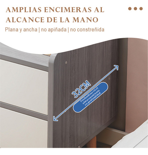 Buró Blanco Minimalista Con 2 Cajones Para Recámara