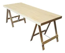 Comprar Mesa Caballete 120x80 Comedor Bar Escritorio Moderna Sajo Tapa Natural Patas Natural