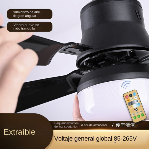 / Ventilador De Techo Con Control Remoto Socket Fan Light