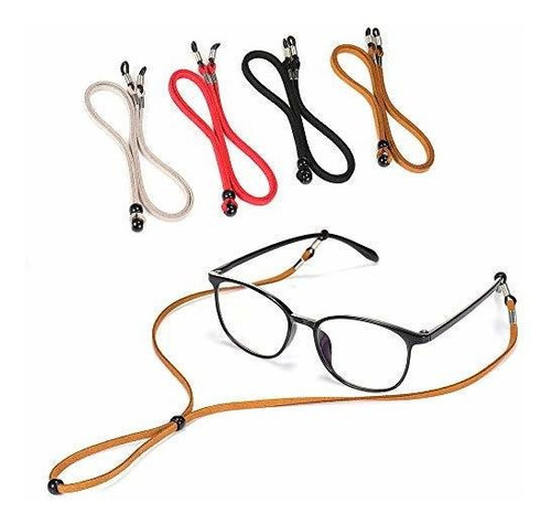 Cadena Para Lentes - 4pcs Premium Leather Eyeglass Straps, S
