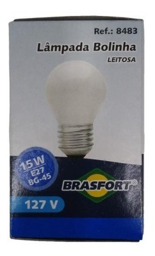 Kit 10 Lâmpadas Bolinha Colorida Leitosa 15w Brasfort